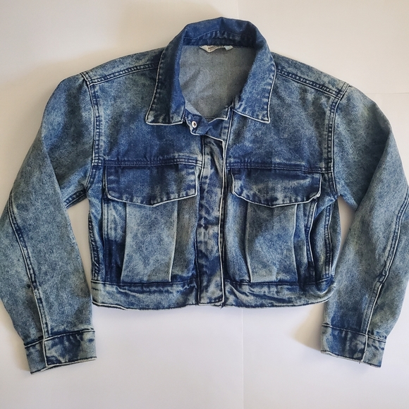 Highway Jeans Denim Women's cropped jean jacket w/ slight distressing. Sz Medium - Picture 2 of 10